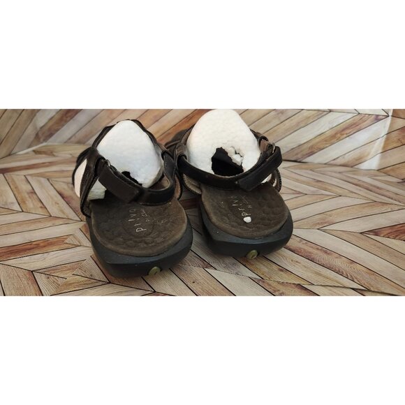 Women Privo by Clarks Black Patent Strappy Sandal Shoe size 8.5 - Picture 4 of 6